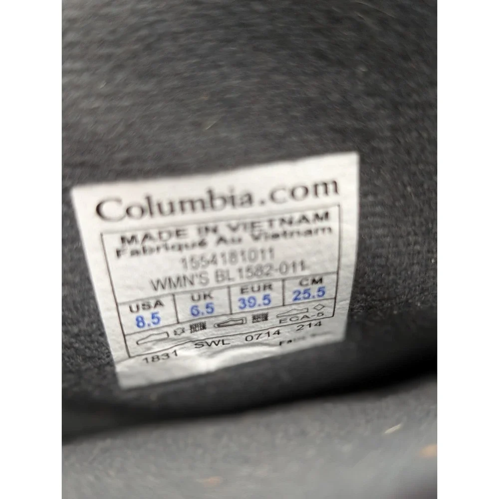 Columbia Ice Maiden II Women's Black Waterproof Winter Faux Fur Boots / Size 8.5
